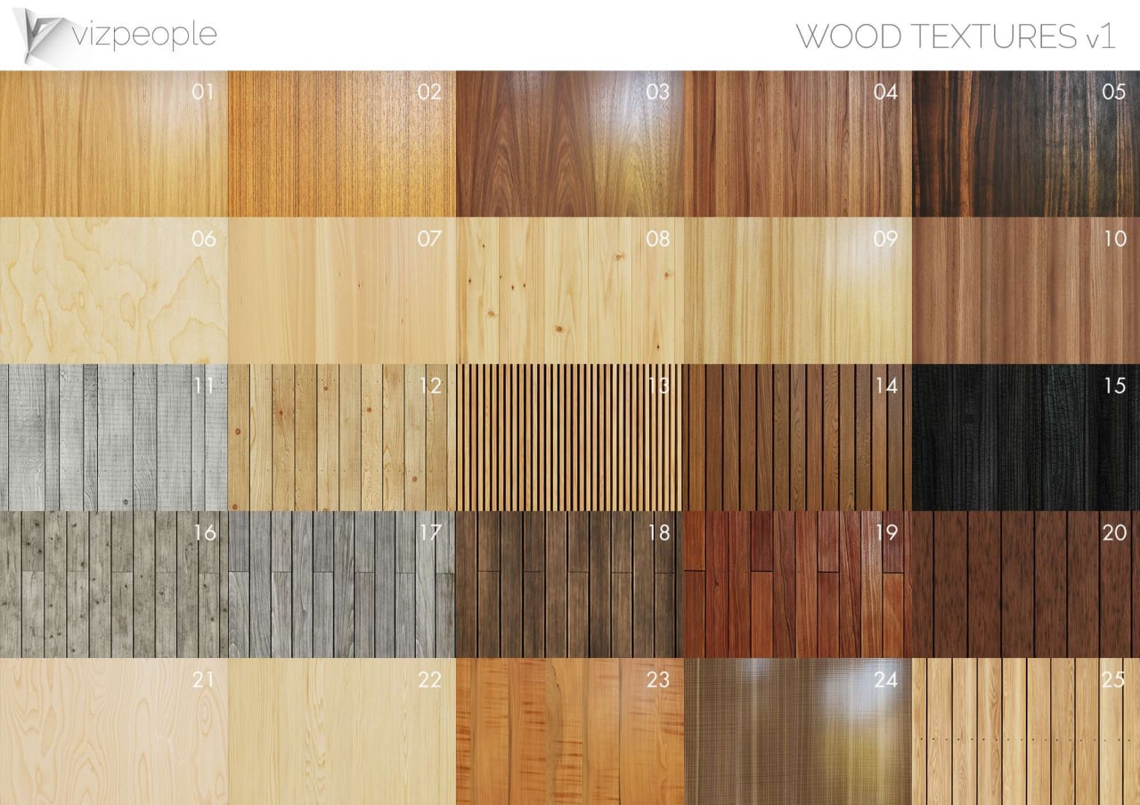 Vizpeople - Wood Textures V1 木纹贴图, 8K